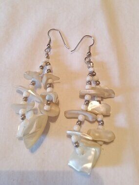 Vintage Mother of Pearl Ivory Earrings